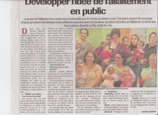 Article paru le 11/10/13 dans l'Indépendant de l'Yonne en ouverture de la SMAM 2013