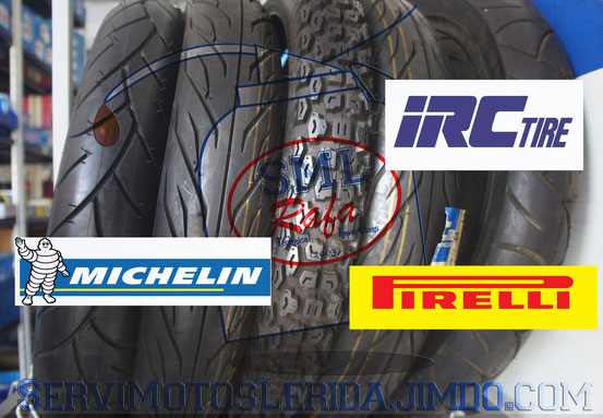 Llantas Pirelli, Michelin y IRC Tire