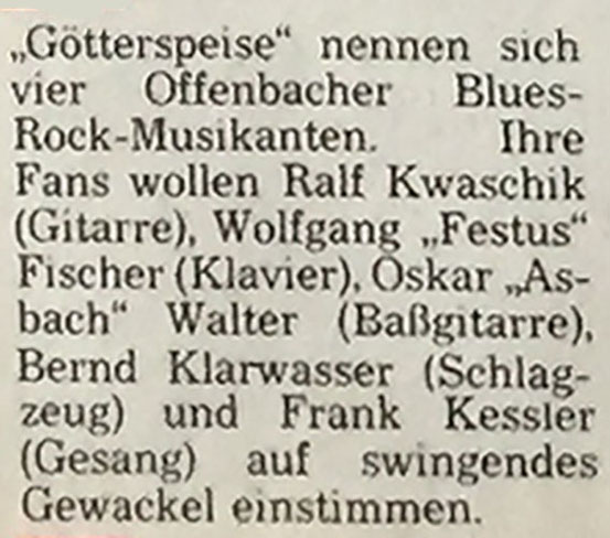 Quelle: Artikel Offenbach Post, 18. Oktober 1975