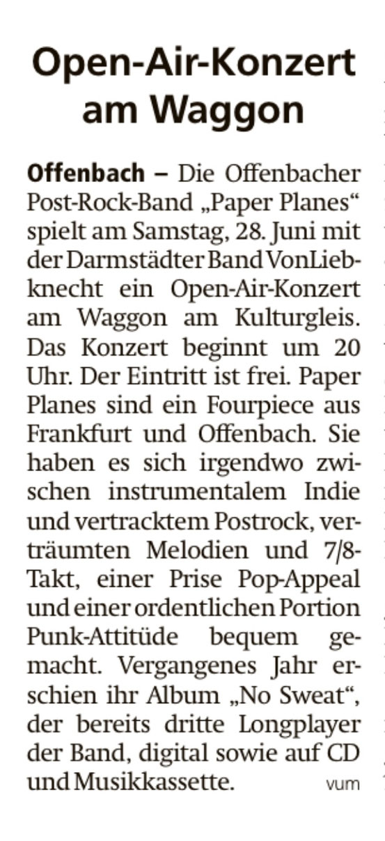 Offenbach Post, 26. Juni 2025