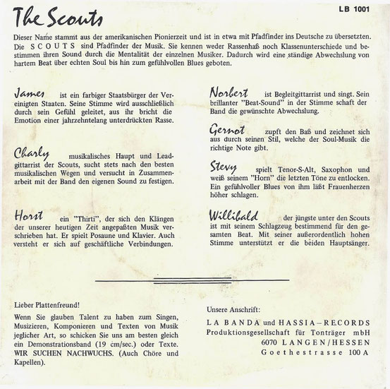 Single "Duke Of Earl" (1964) Cover Back