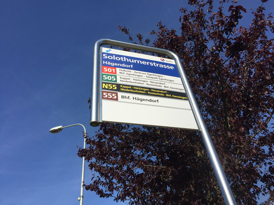 Posten 5: Bushaltestelle Solothurnerstrasse Richtung Westen