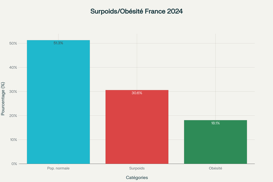 Répartition du surpoids et de l'obésité en France en 2024 - Impact sur l'efficacité des méthodes de self-défense