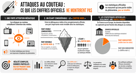 Attaques au couteau : chiffres cachés