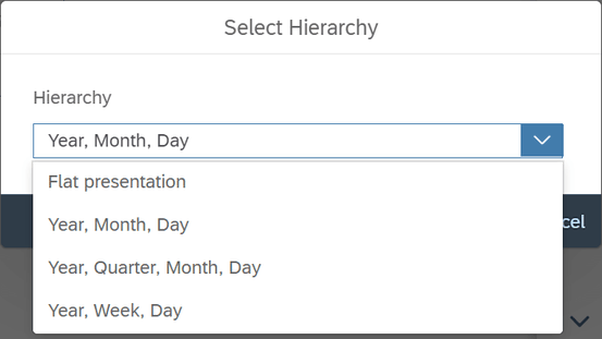 SAP Analytics Cloud Select Hierarchy