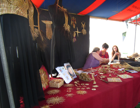 Foto van mijn kraam op het vlechtersfestival in Schijndel vorige zomer. 