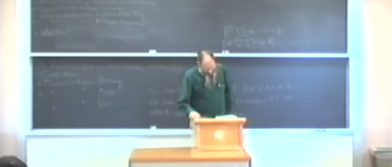 David Lewis bei einer Vorlesung.