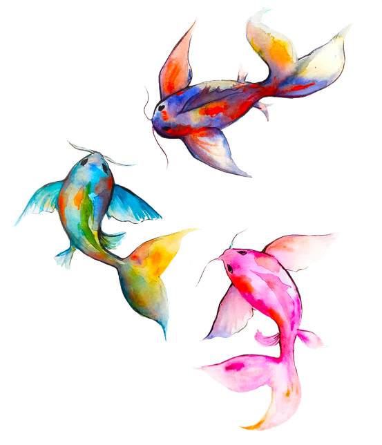 Video Youtube Live Painting De Poisson Koi Japonais A L Aquarelle Site De Wild Little Mango