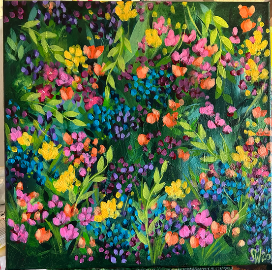 Bloom I 🌸 Acryl auf Leinwand 🌸 40/40 🌸 78€