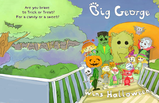 cute monster  book Big George children illustration picture  Book English kids ESL worksheet free halloween