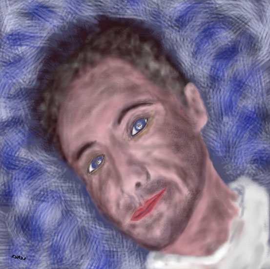 RITRATTO DI ANTONELLO ROSSI - 2012 eseguito a mano libera al pc- tecnica carboncino