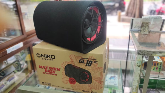 Speaker Tube Niko 10 inci Bluetooth / Usb & Memory / Radio / Remote / Audio input / AC 220V / DC 12V -24V Rp 425.000