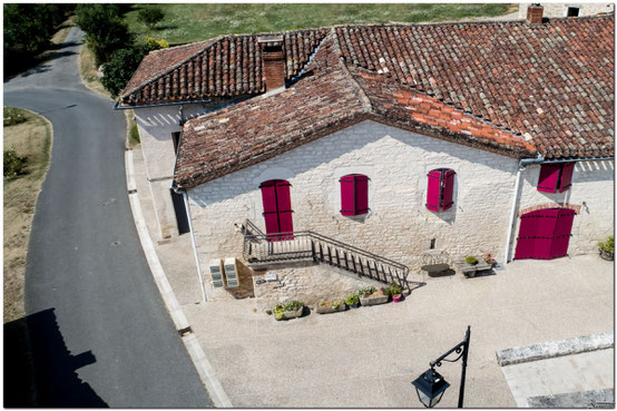 La maison vue du ciel.