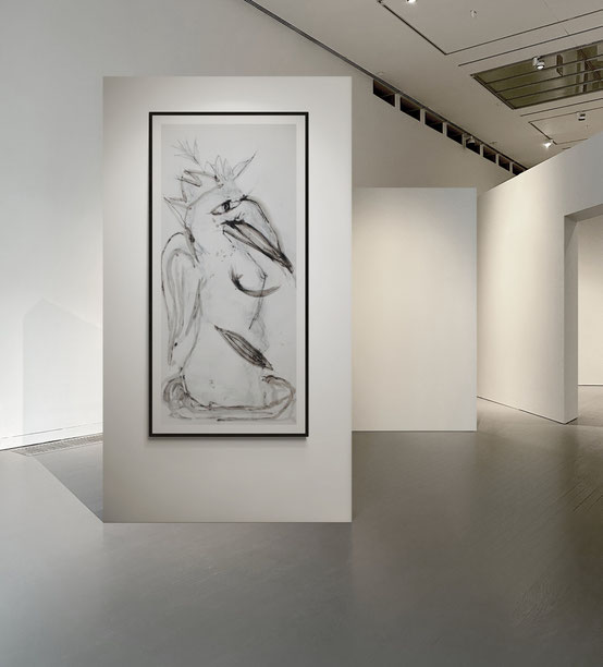 Charcol on paper / 165x75cm / Unique 