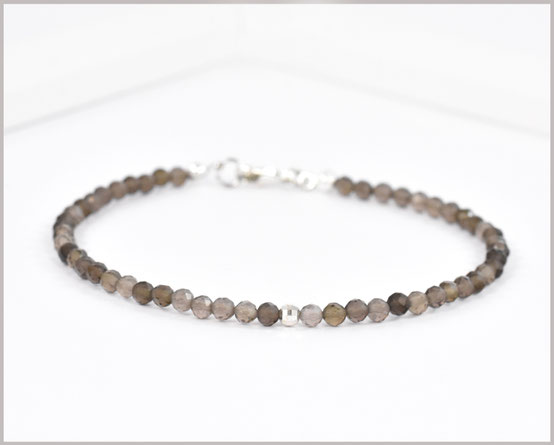 Rauchquarz Armband 3 mm  925 Silber  35,90 €