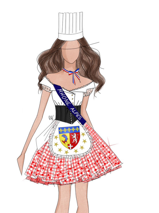 Costume r gional pour Miss France Ludivine Guillot Robe de
