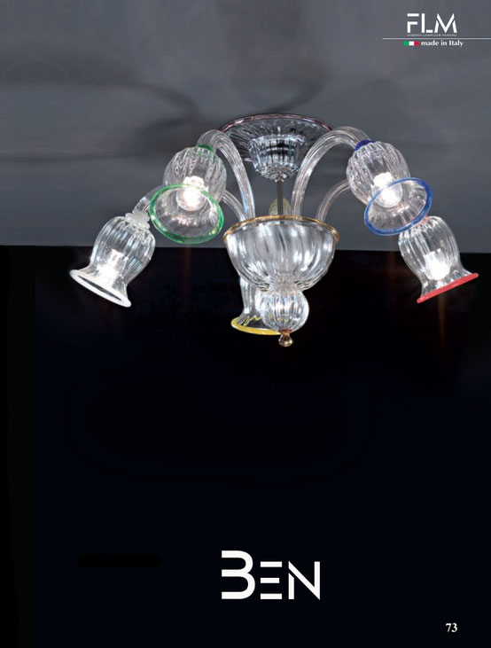 plafoniera-murano-michelle-6-luci-trasparente-ambra