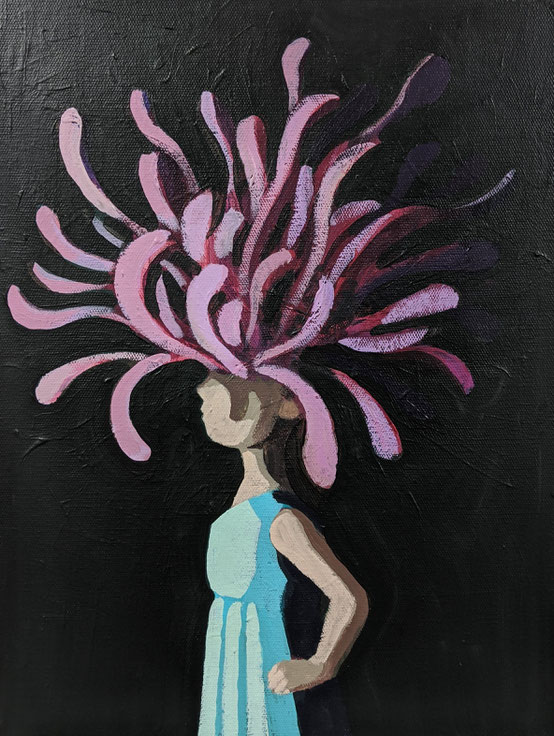 decorated - Acryl auf Leinwand, 40x30cm, 2019