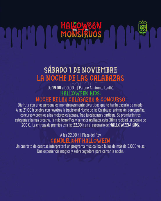 Programa del Halloween de San Fernando Mercado Medieval Noche de Brujas