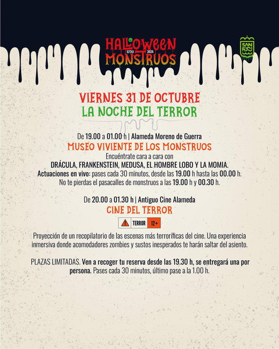 Programa del Halloween de San Fernando Mercado Medieval Noche de Brujas