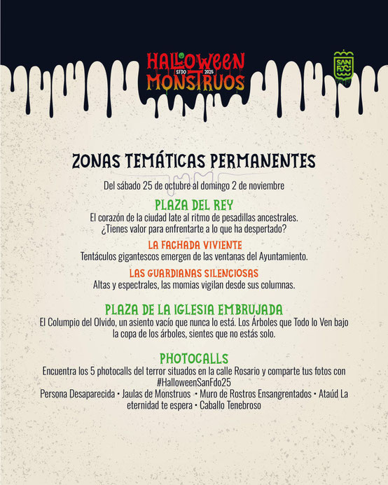 Programa del Halloween de San Fernando Mercado Medieval Noche de Brujas