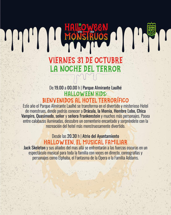 Programa del Halloween de San Fernando Mercado Medieval Noche de Brujas