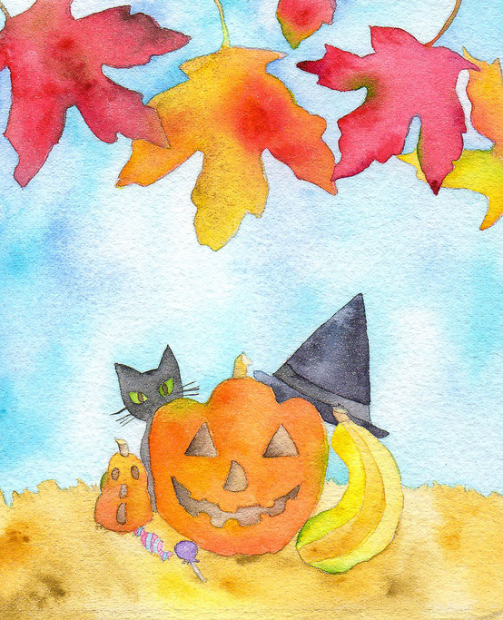 水彩画「Sweet autumn」