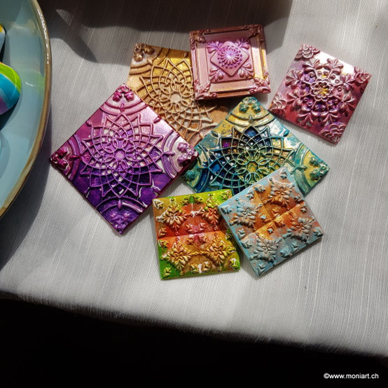 Federn bunt Kunst formen Farben