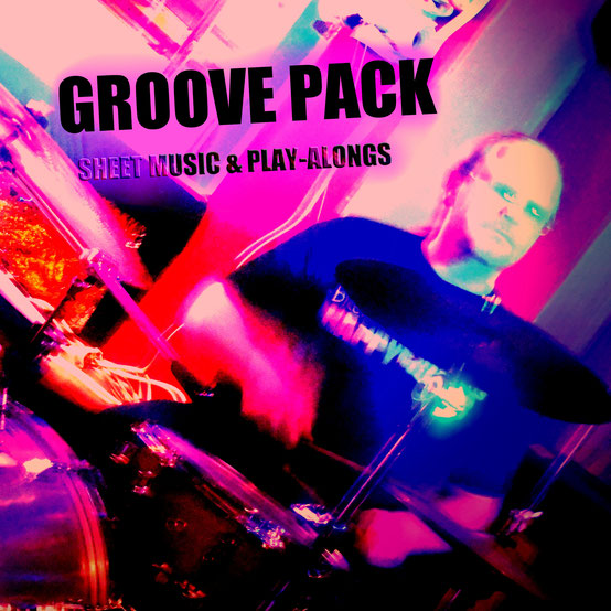Happydrums Groove Pack -sheet music examples for the drum set with play-alongs 