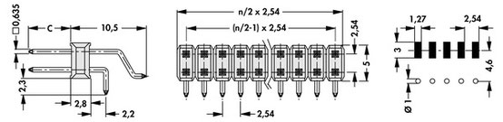 MK 228 THR 40 G | スルーホールリフロー（THR）対応連結ソケット