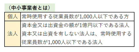 中小事業者とは