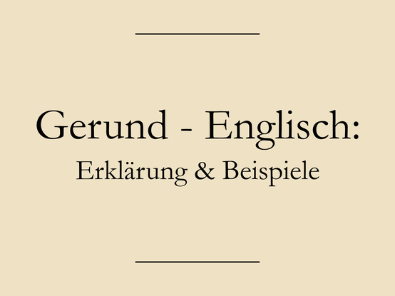 englische Verben mit Gerundium
