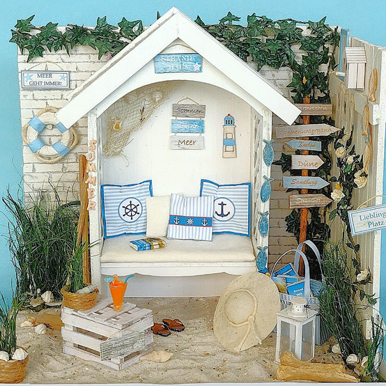 Miniatur-Strand Deko basteln