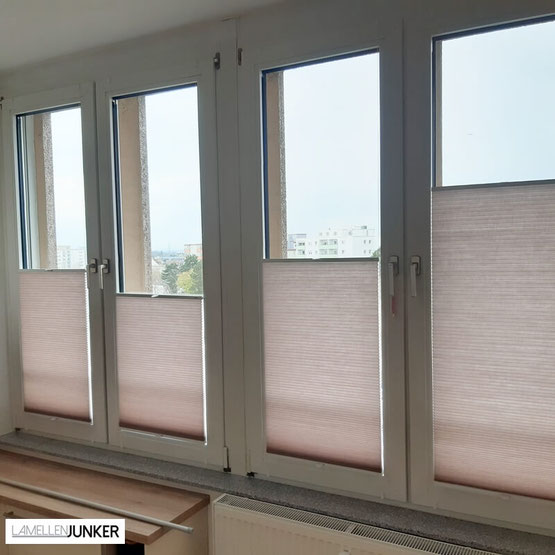 Wabenplissees als Sichtschutz-Alternative zum Lamellenvorhang in Frankfurt