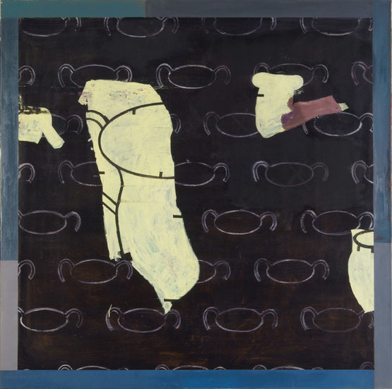 "Fragmente des Triumphes", 2001, Öl auf Leinen, 140 x 140 cm