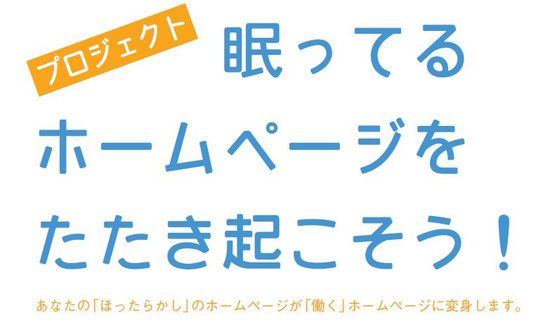 眠っているホームページを叩き起こそう！プロジェクト