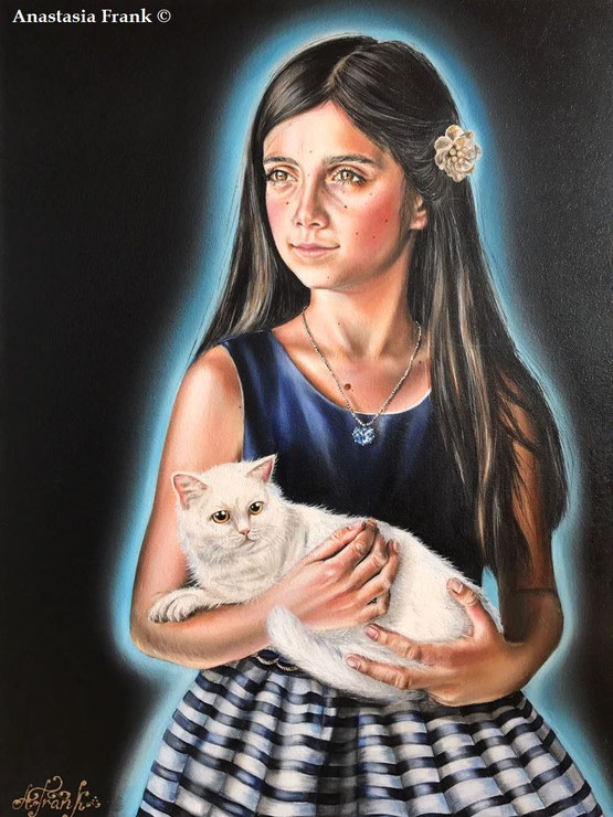 Sophia/Portrait, 70 x 100 cm, oil on canvas (2017), Anastasia Frank