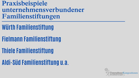 unternehmensverbundene Familienstiftungen