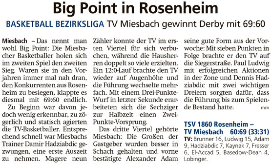 Bericht im Miesbacher Merkur am 19. Oktober 2022 - Zum Vergrößern klicken