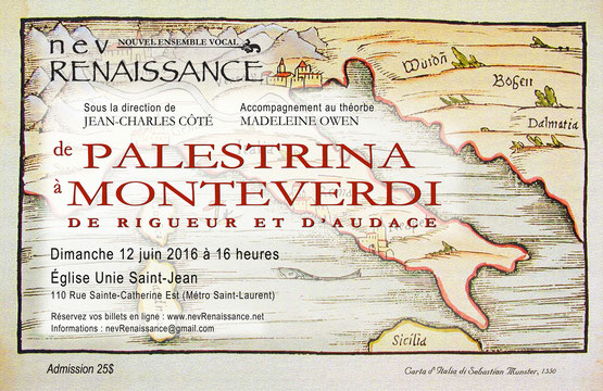 De Palestrina à Monteverdi : accentuation des couleurs et des textures et jeux de transparence.