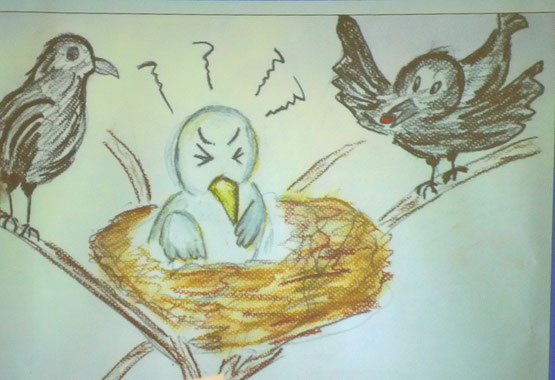 白いカラス お話 小島恒夫さん 絵 小島幸子さん