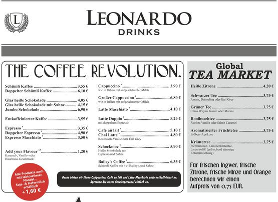 © Cafe Leonardo® - Kaffee und Tee in Varianten und Vielfalt