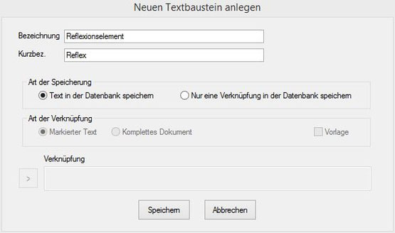 Textbaustein in Word anlegen