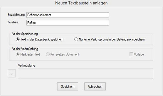 Textbaustein in Word anlegen