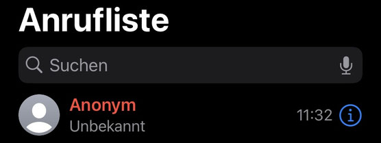Ich nehme keine anonymen Anrufe entgegen. Eigentlich überhaupt keine.