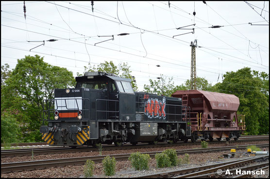 Sonderlich mühen musste sich 276 034-6 am 15. Mai 2019 nicht, als sie mit einem Wagen durch Leipzig-Wiederitzsch rollt