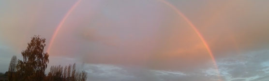 Double arc en ciel au Lac du Der le 14 novembre 2014