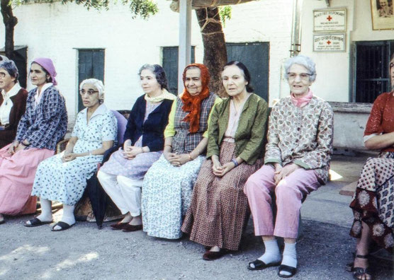 ( L-R ) May Lundquist, Meheru, Goher, Mani, Naja, Mehera, Rano Photo courtesy of Nan Wicker