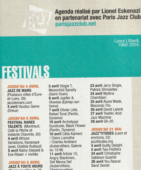 Jazz Magazine avril 2025