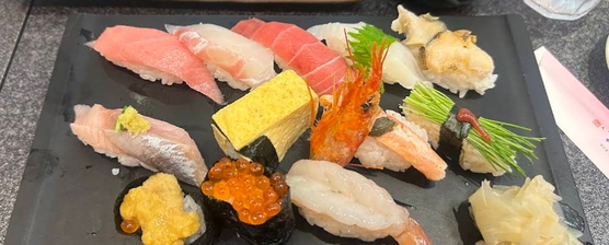 Assorted nigiri set at Shibuya sushi restaurant